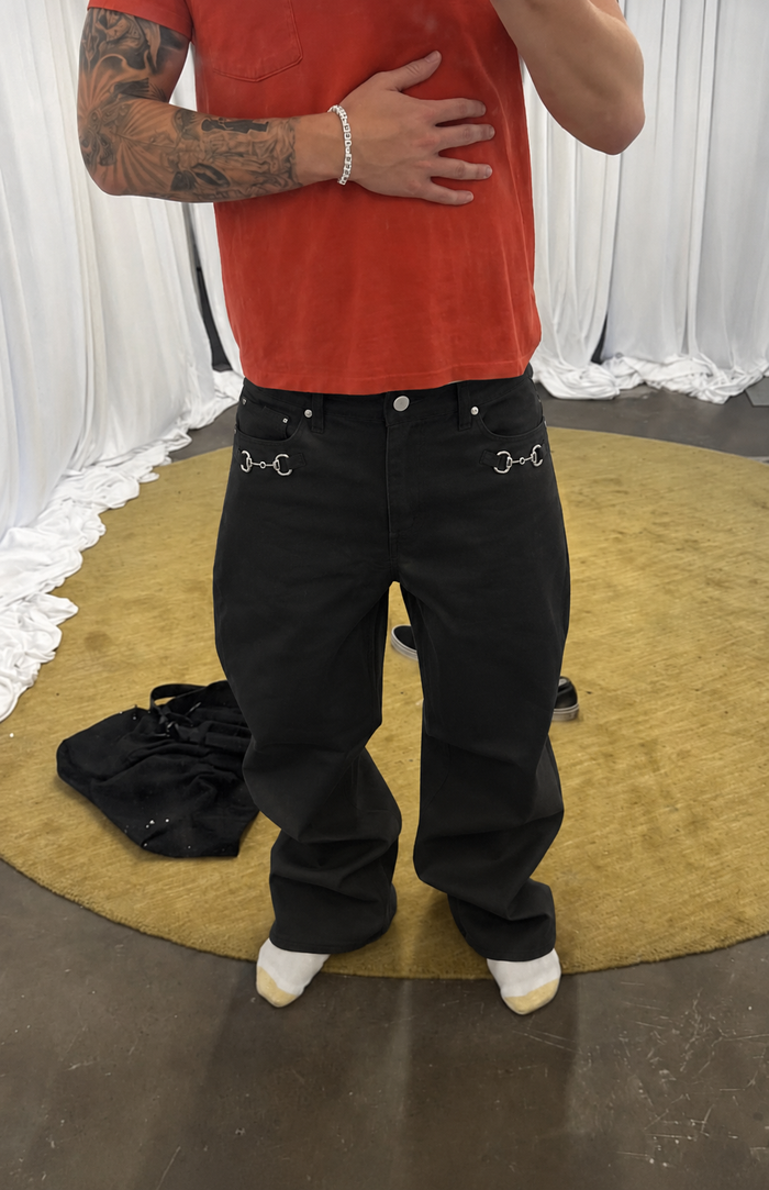 Noireve - Buckle Black Jeans