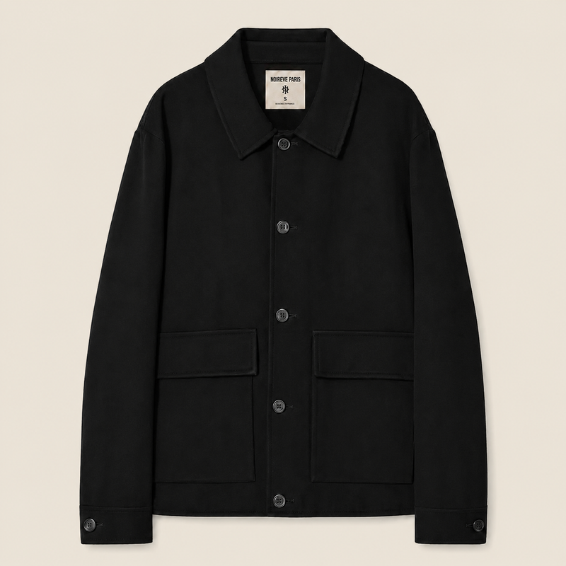 Noireve - Black Wool Overshirt V2
