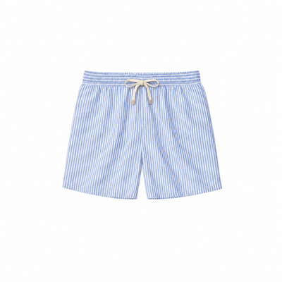 Striped Linen Blue Shorts