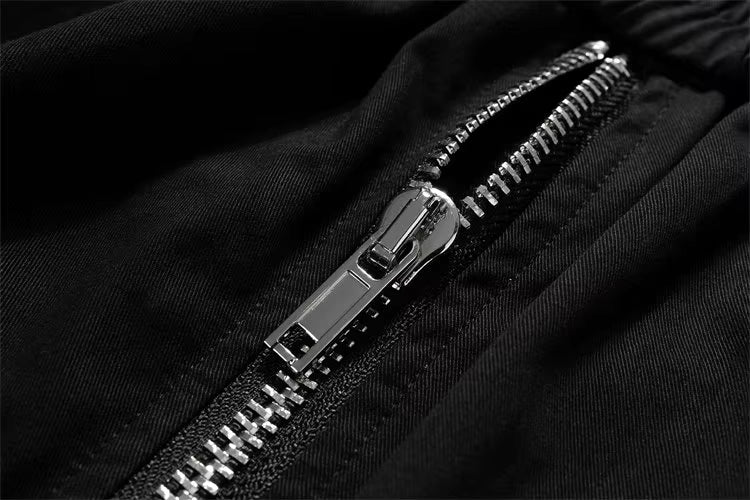 Double Zipper Tech Shorts Black
