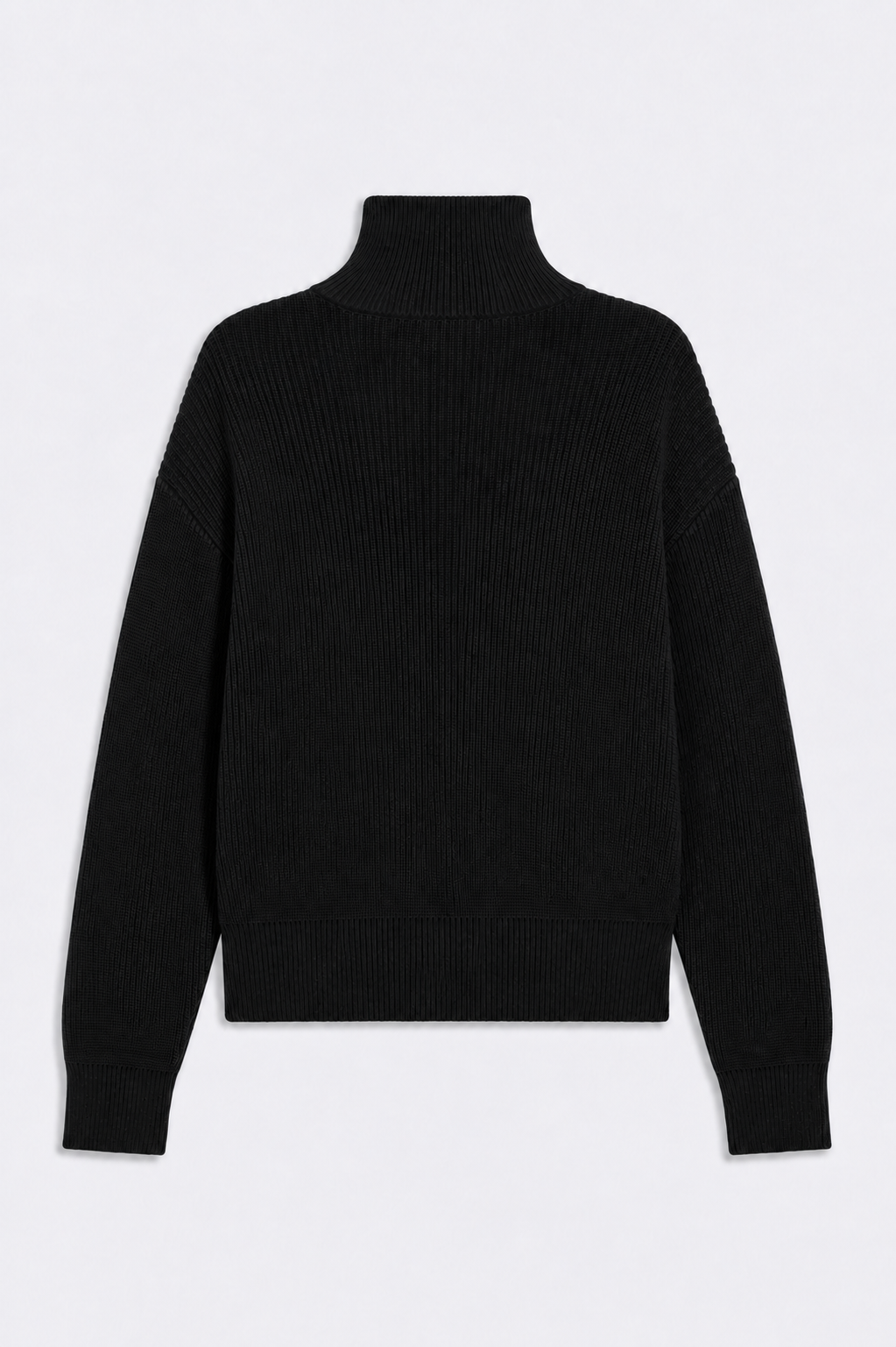 Black Knitted Double Zip