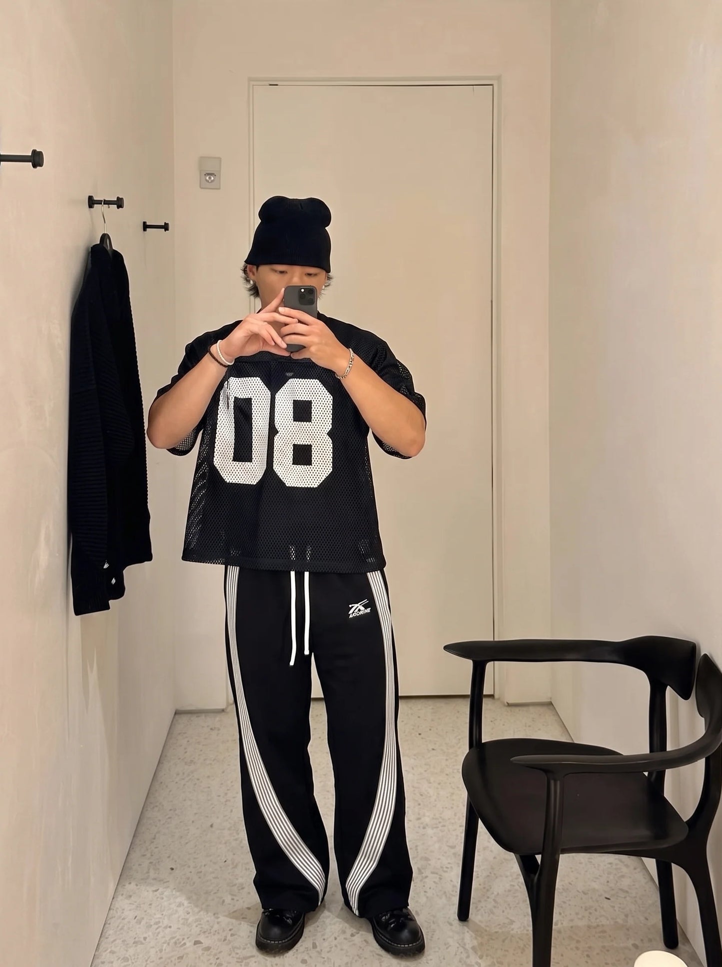 Artchived Black Striped Joggers