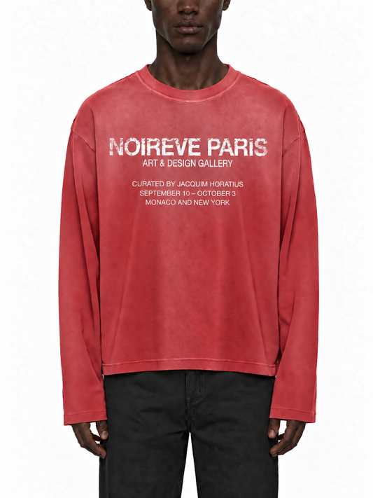 Sun Faded Art & Design Gallery - Red Longsleeve