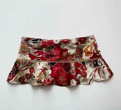 Floral Y2K Mini Skirt