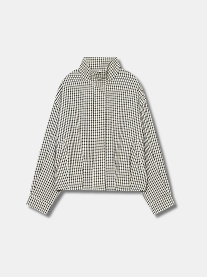 Gingham Cropped Jacket