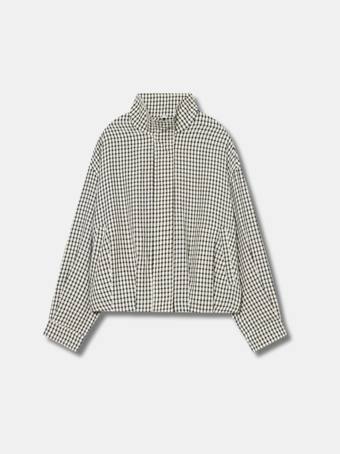 Gingham Cropped Jacket