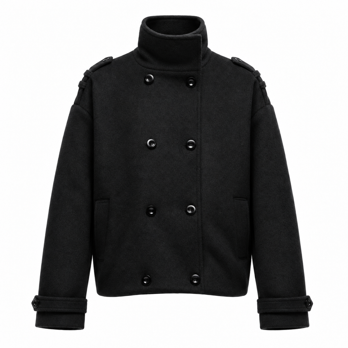 Boxy Double-Breasted Wool Jacket