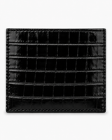 Crocodile Leather Cardholder - Black
