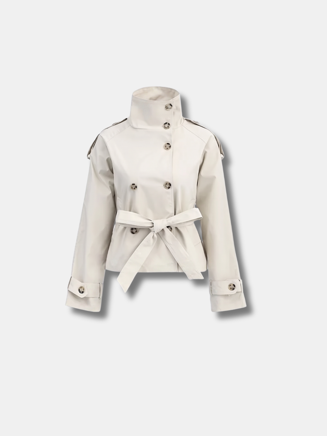 Cropped Double-Breasted Trench