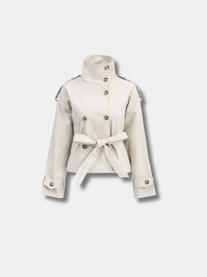 Cropped Double-Breasted Trench