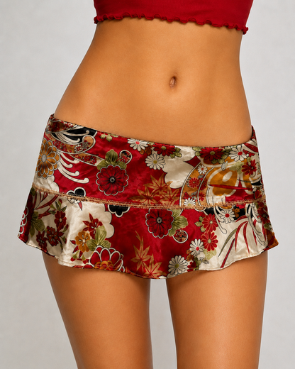 Floral Y2K Mini Skirt
