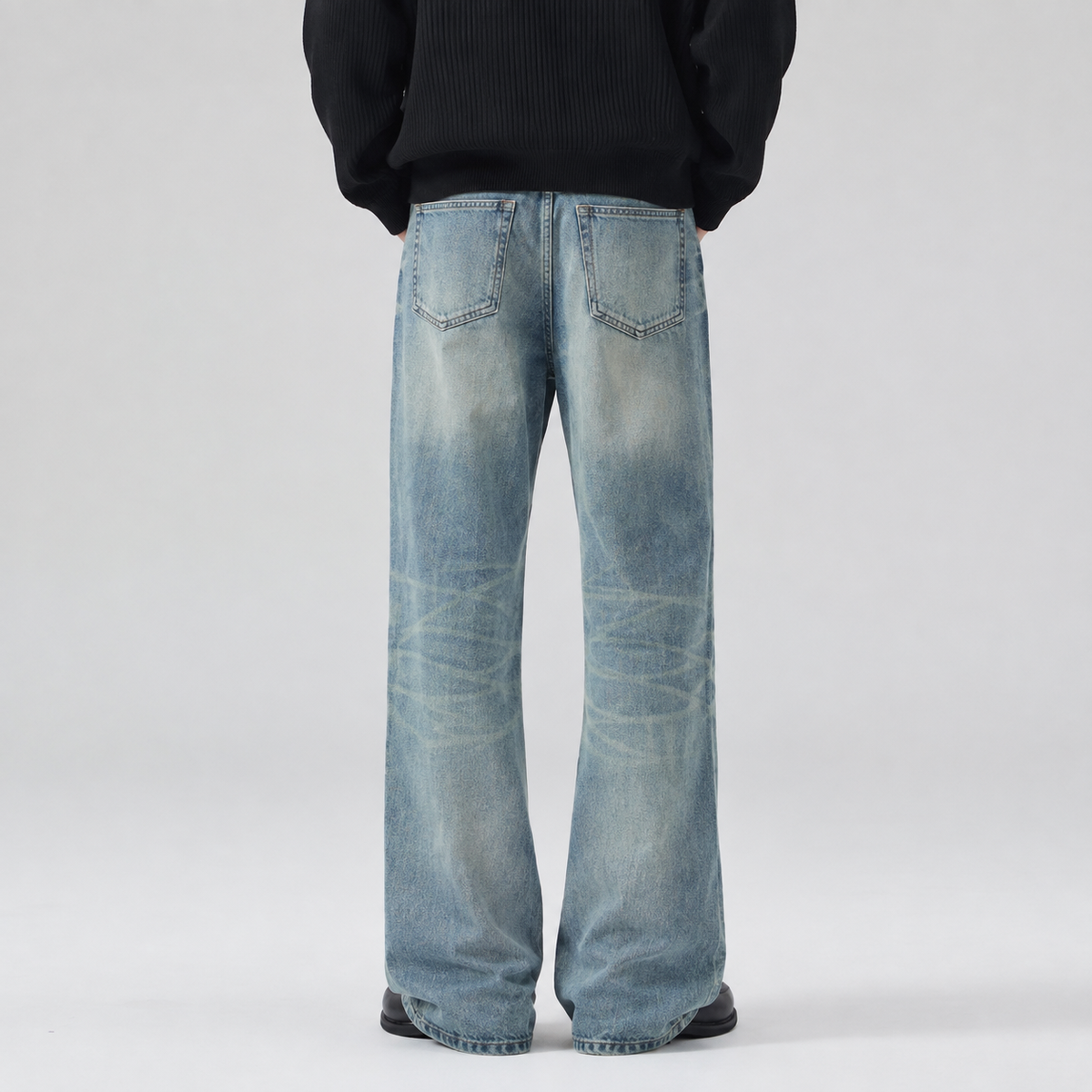 Light Blue Washed Bootcut Jeans