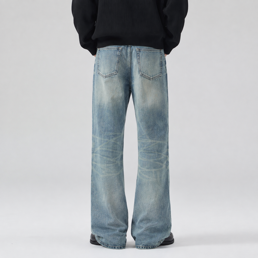 Light Blue Washed Bootcut Jeans