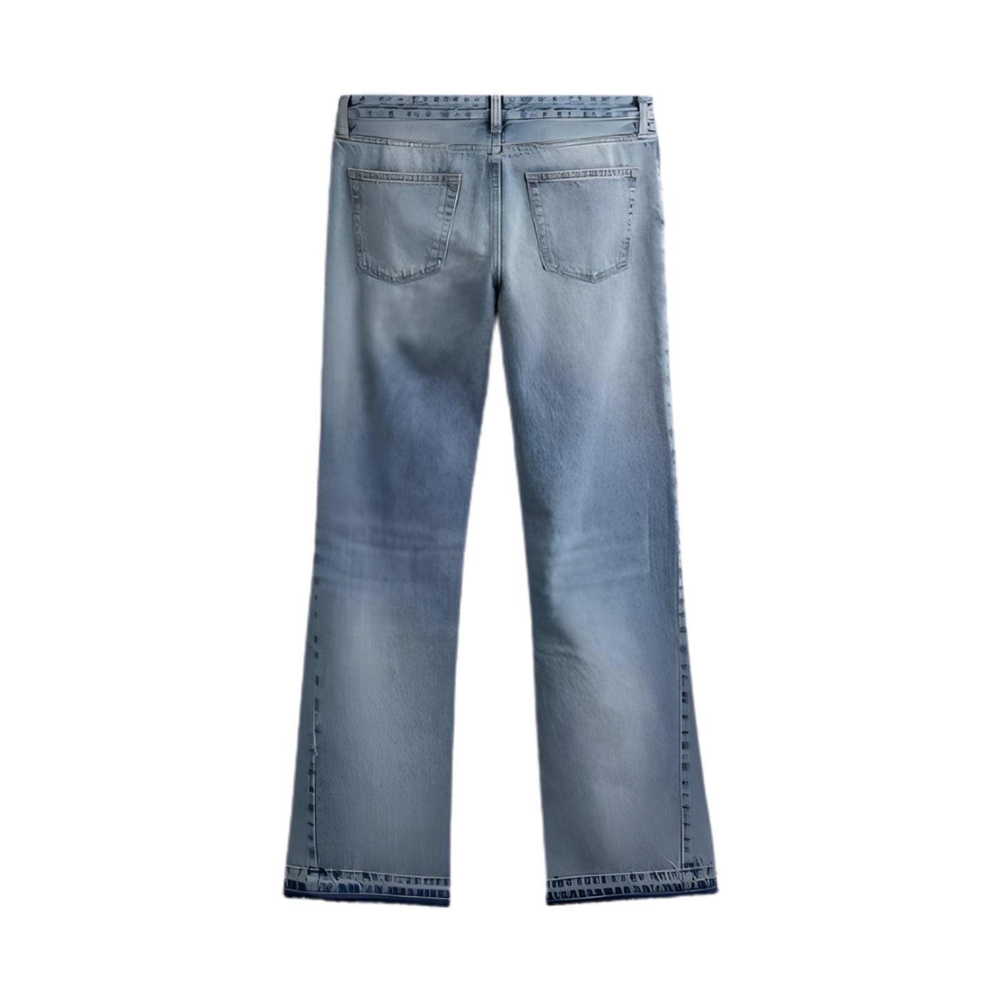 Noireve - Flared Blue Washed Denim Jeans