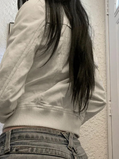 Fitted High-Neck Zip Jacket