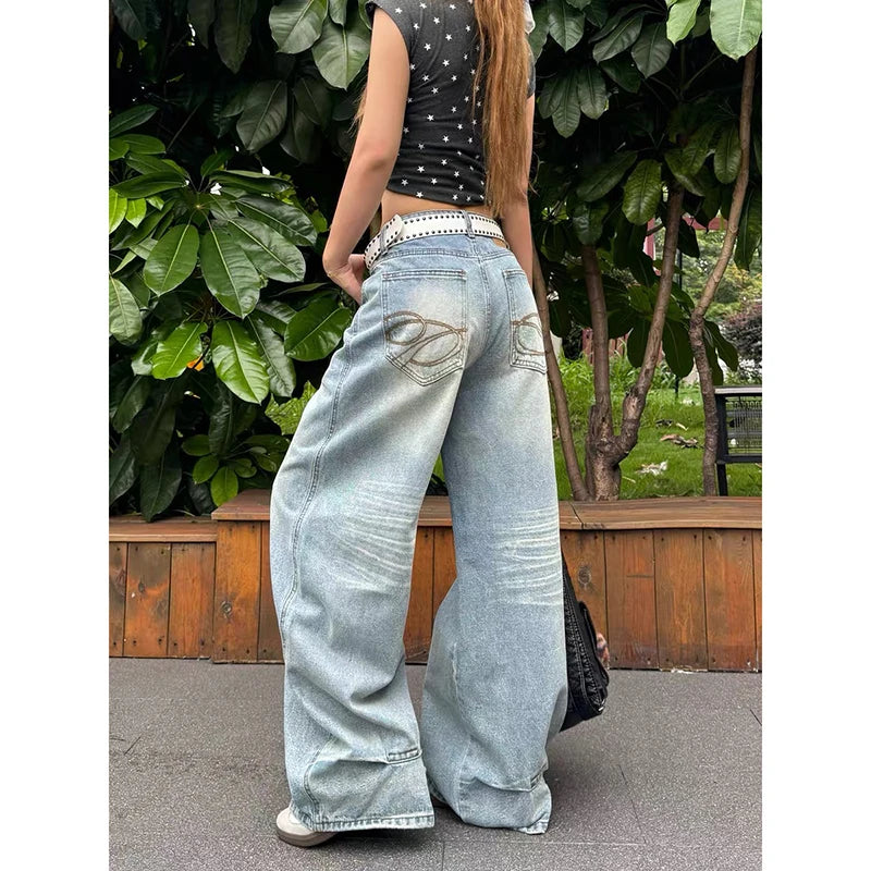 traight Baggy Denim Trousers – Blue Jeans