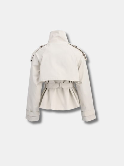 Cropped Double-Breasted Trench