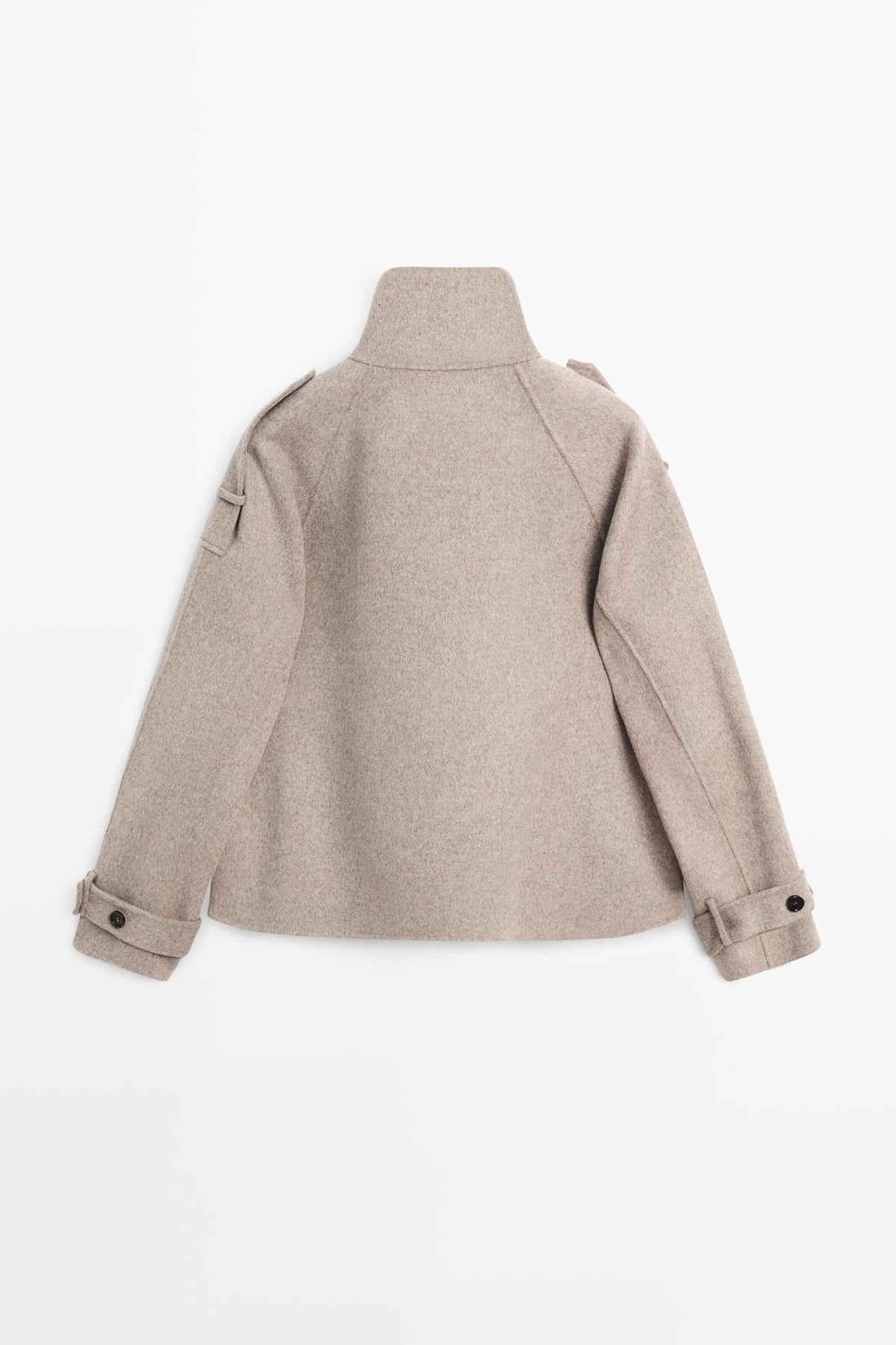 Cropped Trench Coat - Grey