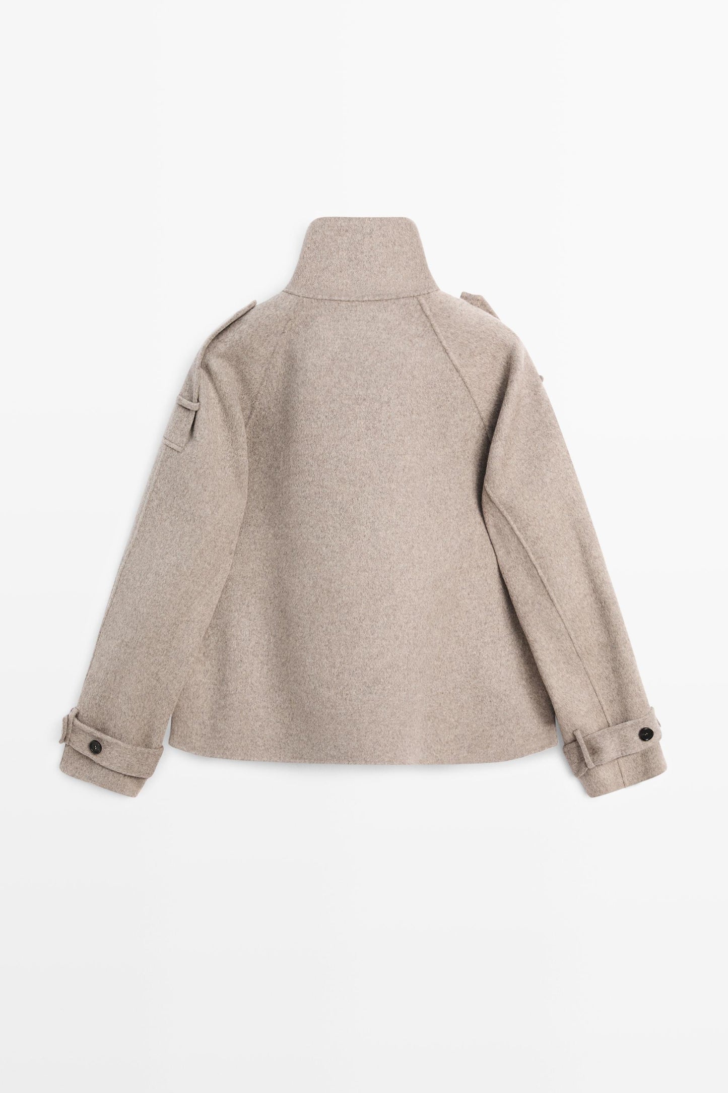 Cropped Trench Coat - Grey