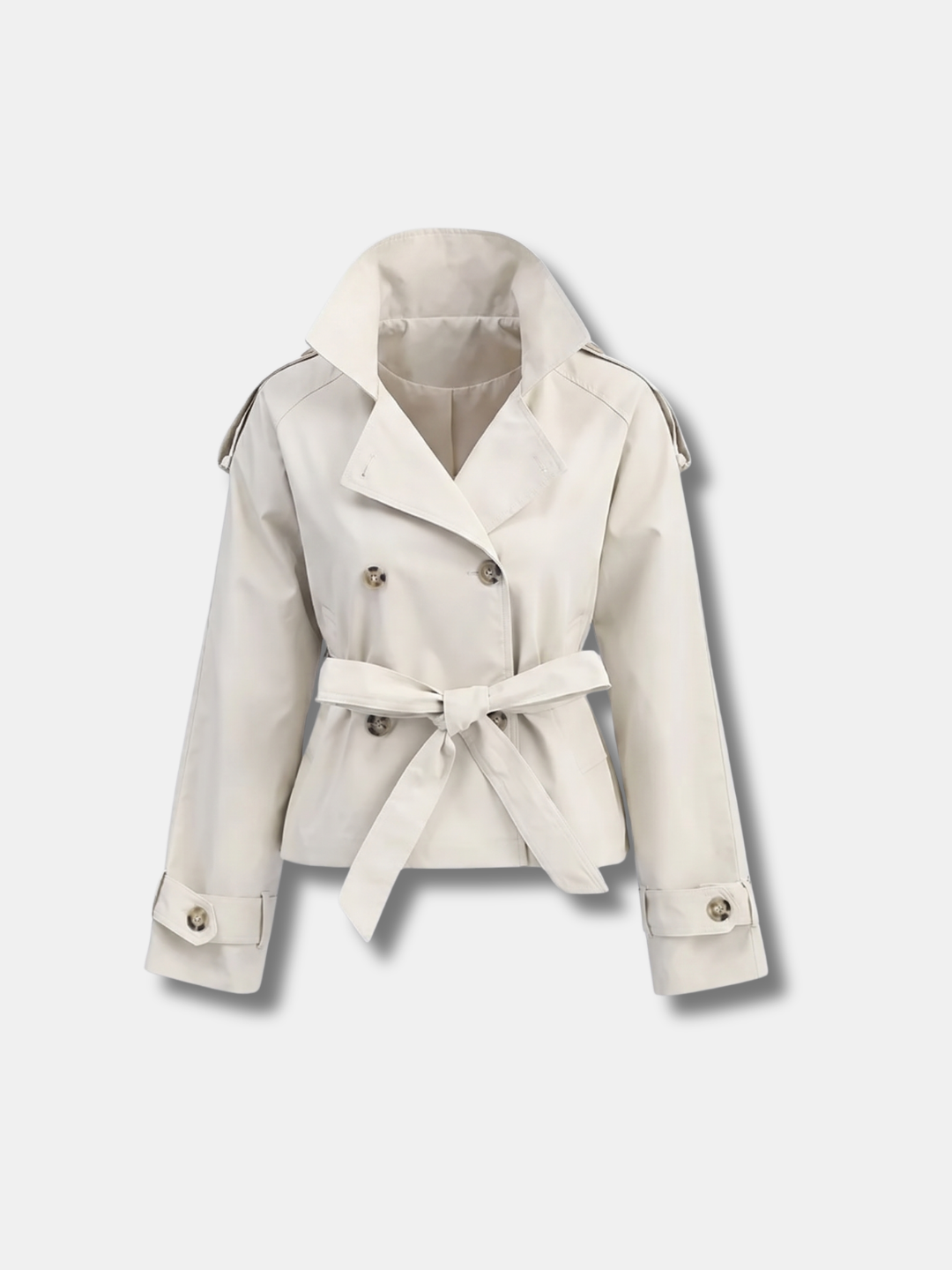 Cropped Double-Breasted Trench