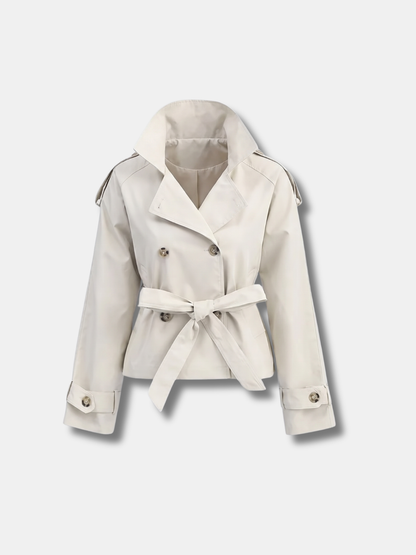 Cropped Double-Breasted Trench