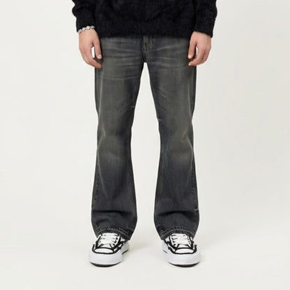 Noireve - Flared Washed Denim Jeans