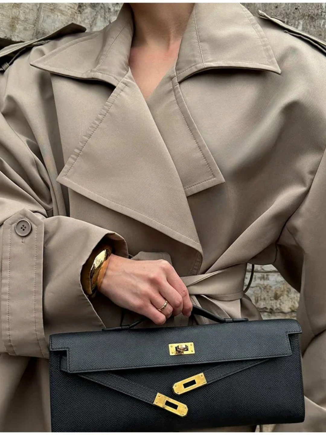 Relaxed Belted Trench Jacket