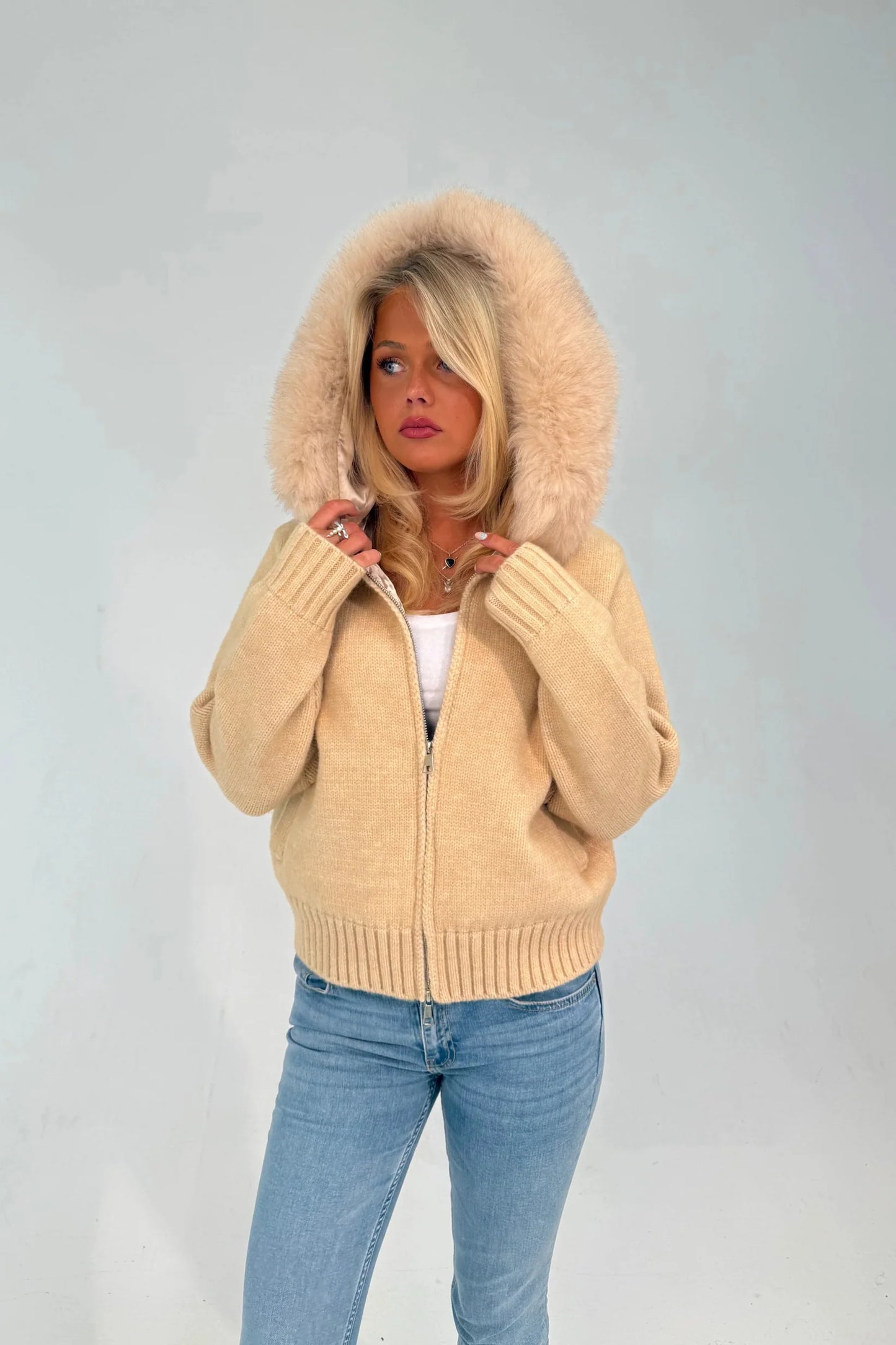 Noireve - Aspen Fur Zip-Up