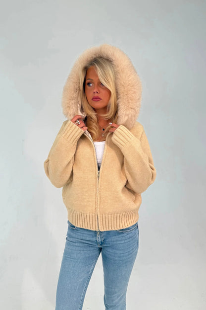 Noireve - Aspen Fur Zip-Up