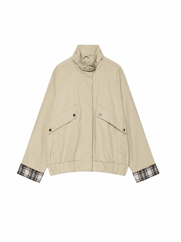 Plaid Lined Utility Jacket