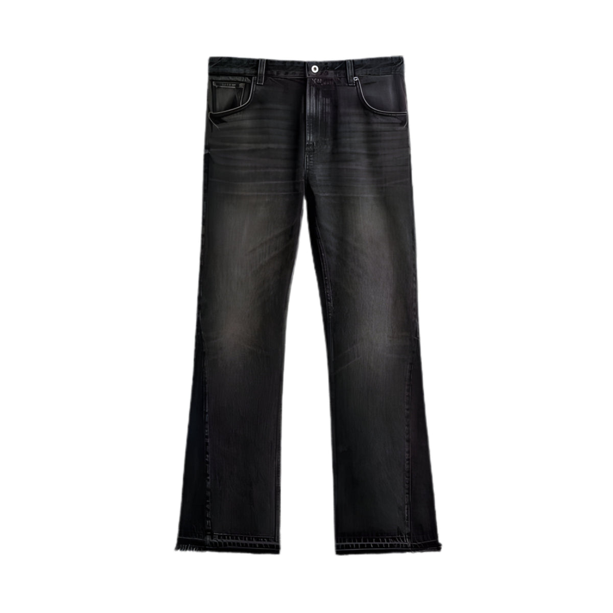 Noireve - Flared Black Washed Denim Jeans