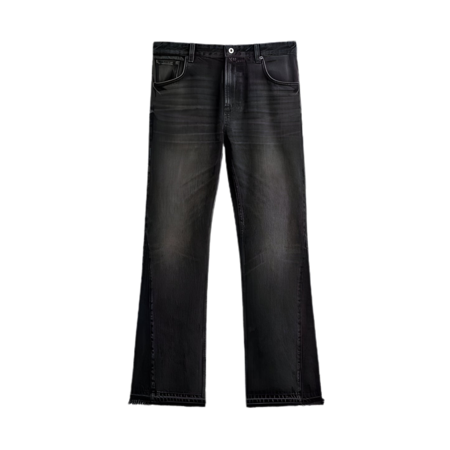 Noireve - Flared Black Washed Denim Jeans