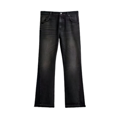 Noireve - Flared Black Washed Denim Jeans
