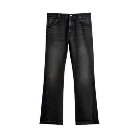 Noireve - Flared Black Washed Denim Jeans