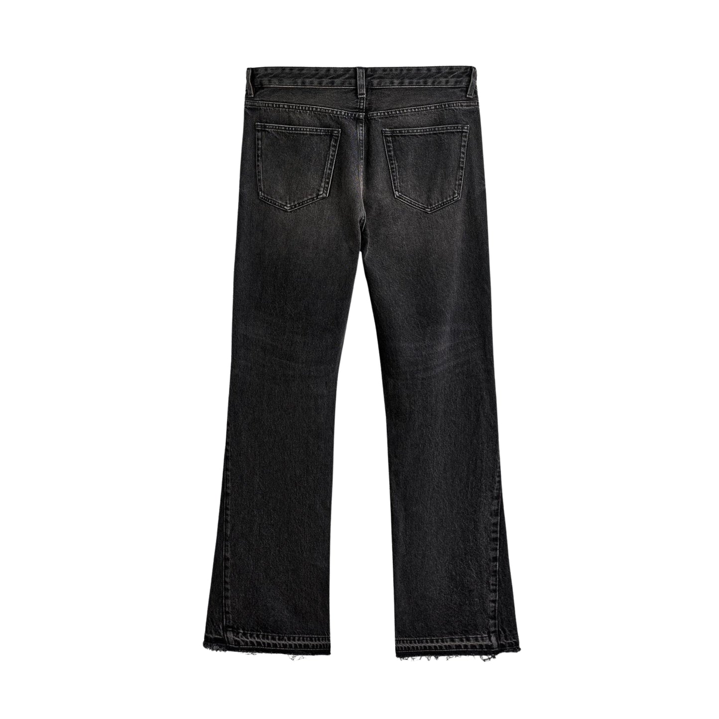 Noireve - Flared Black Washed Denim Jeans