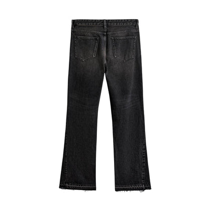 Noireve - Flared Black Washed Denim Jeans