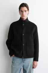 Wool Funnel Neck Coat