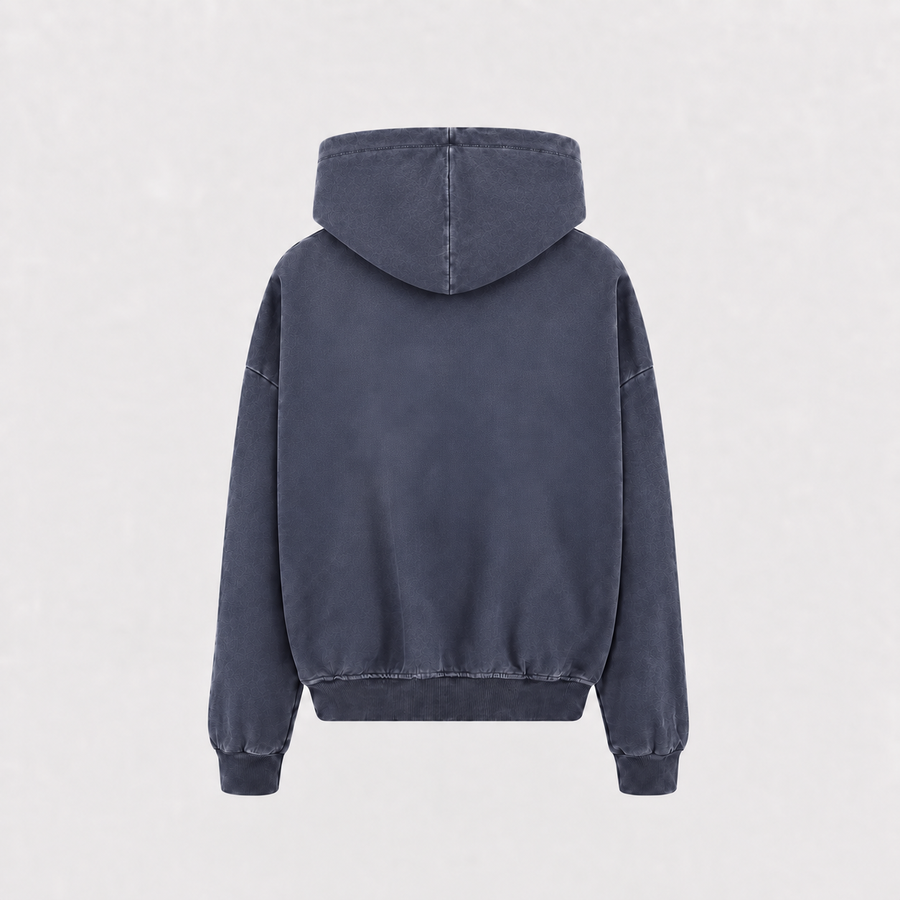 Sunfaded Horatius Crest Hoodie - Navy