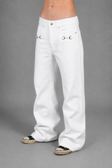 Noireve - Buckle White Jeans