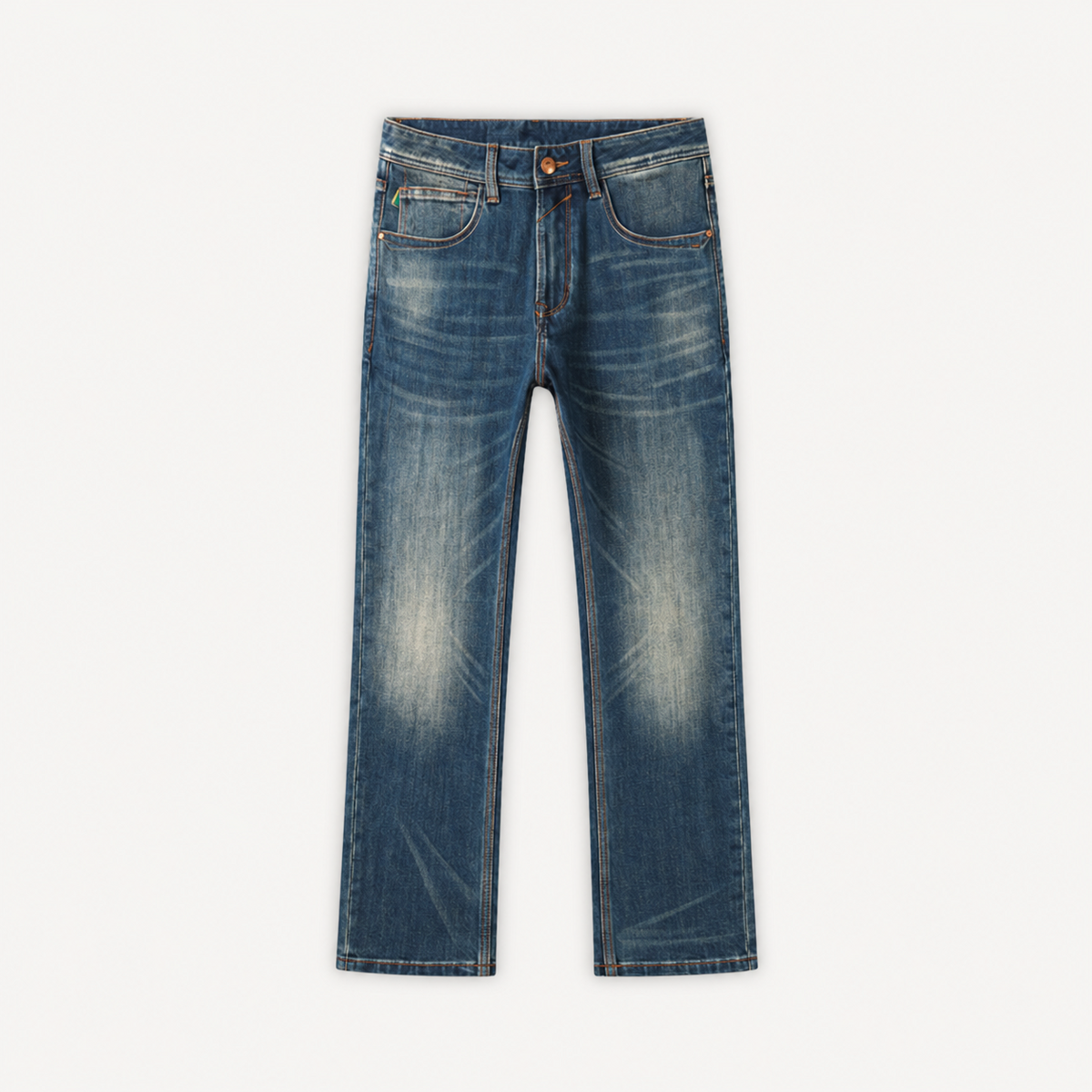 Vintage Washed Straight Fit Bootcut Jeans