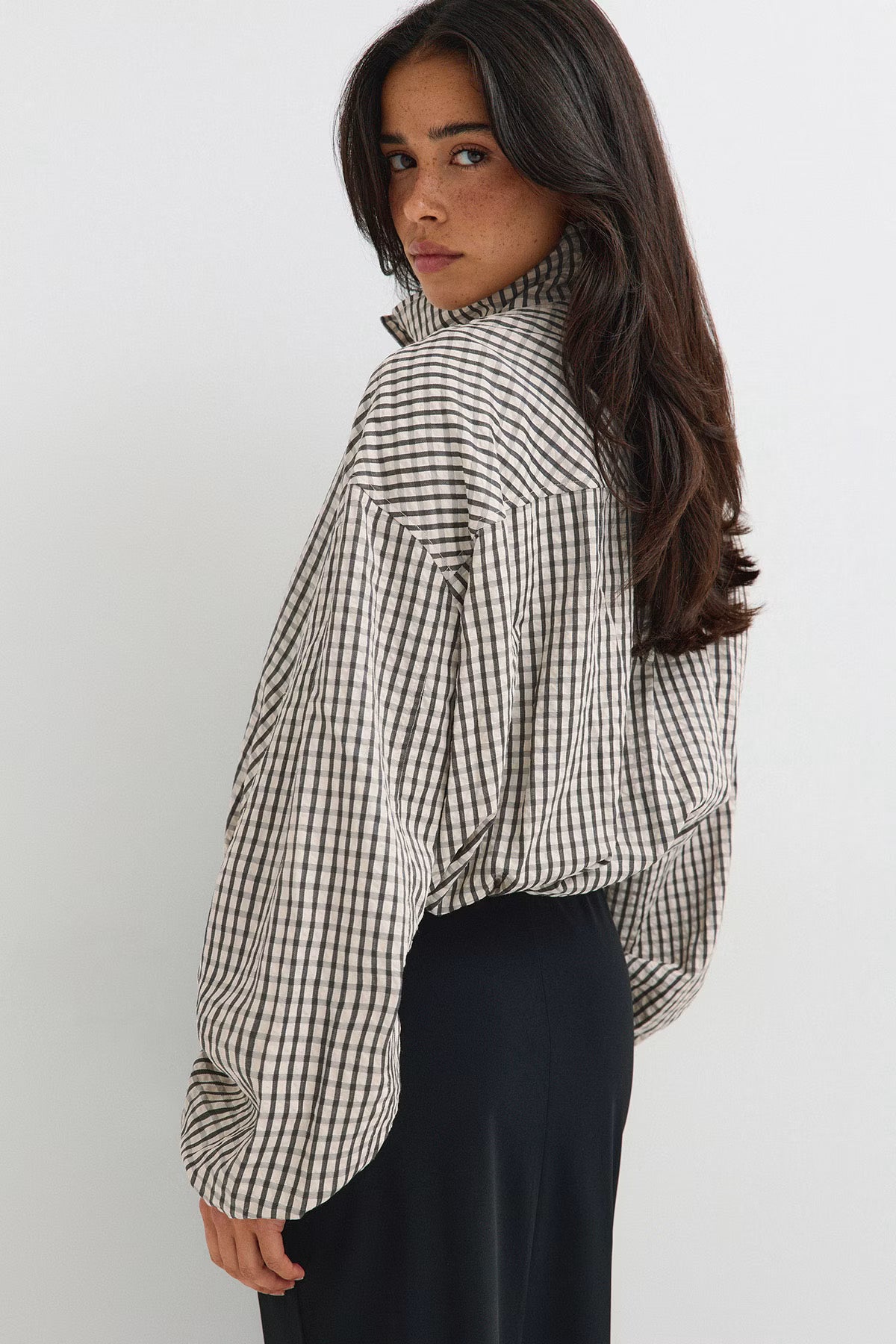 Gingham Cropped Jacket
