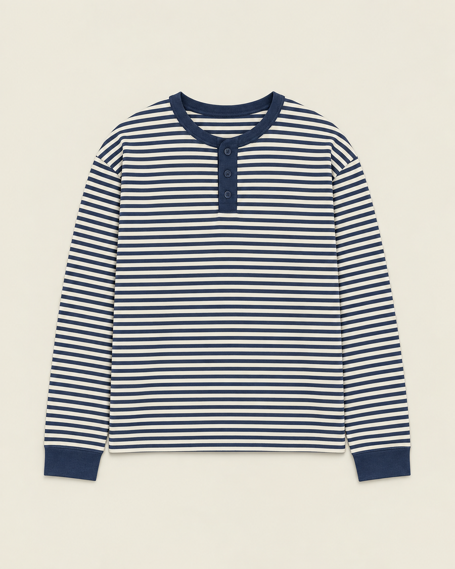 Striped Henley - Longsleeve