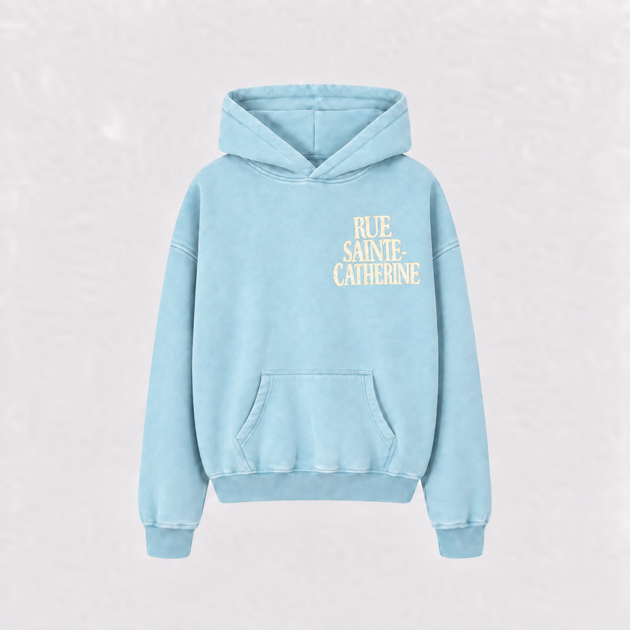 Rue Saint Catherine Hoodie - Baby Blue