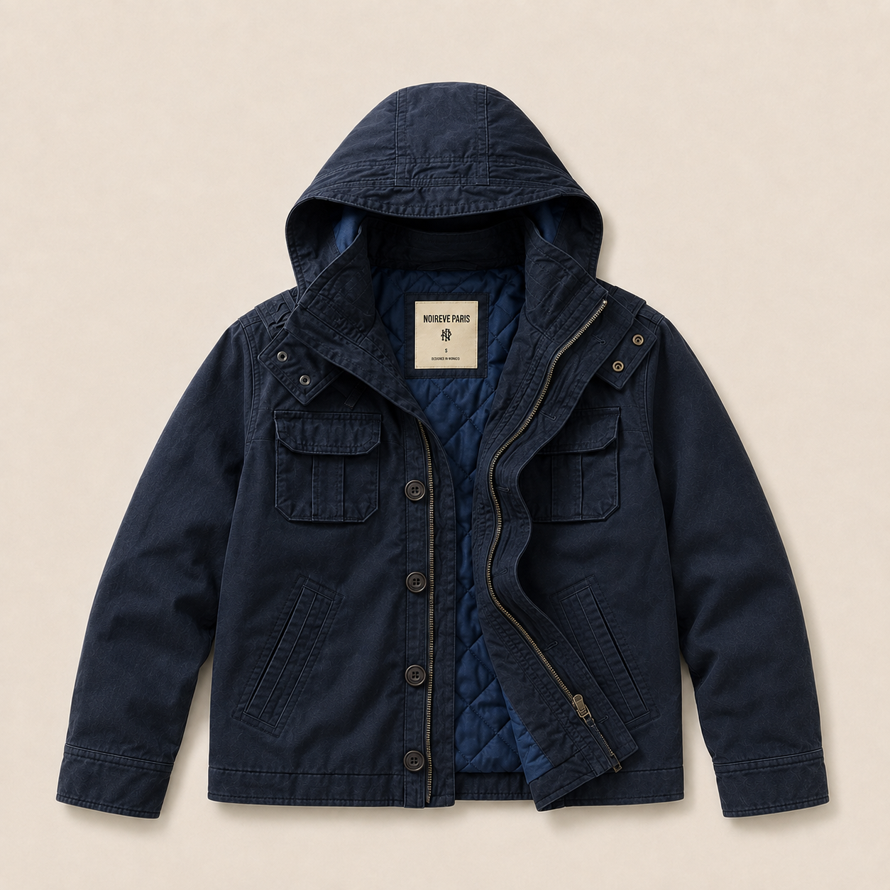 Hooded Field Jacket – Navy