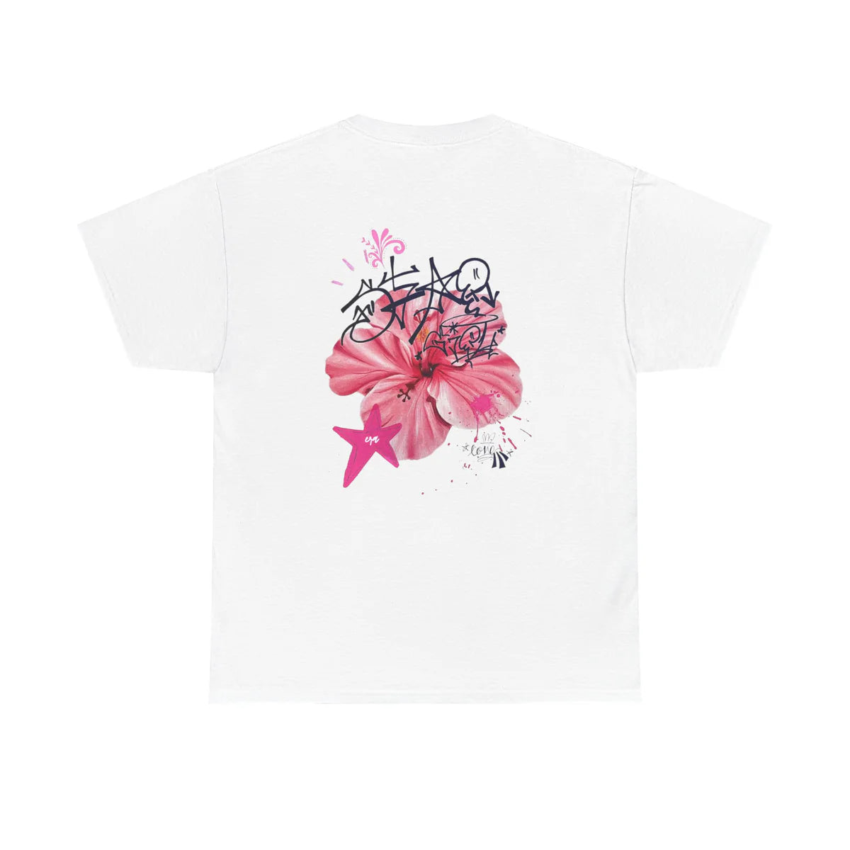 Pink Bloom - White Tee