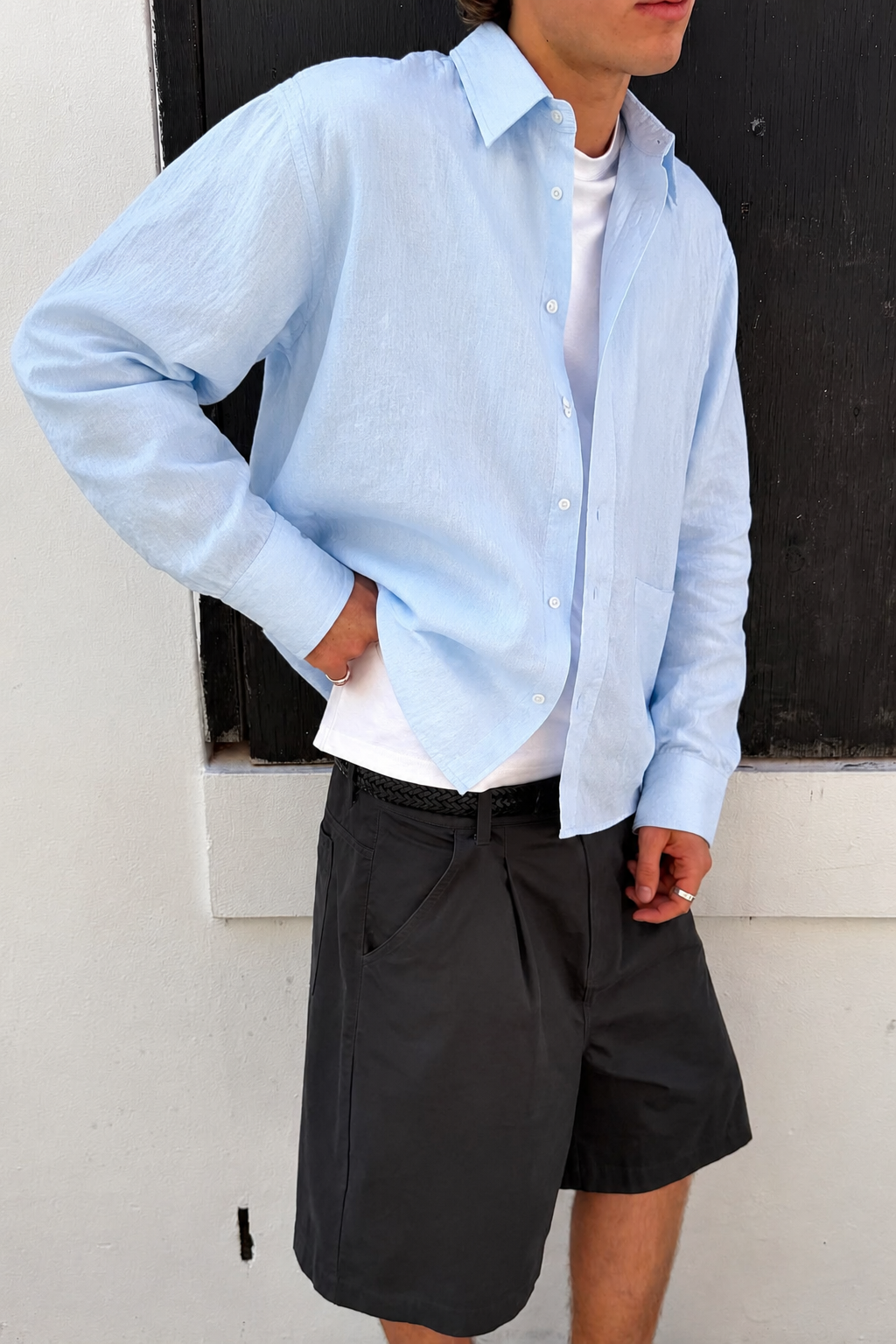 Light Blue Linen Shirt