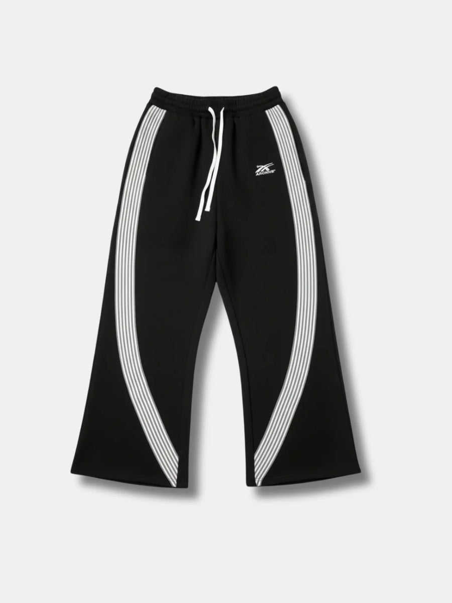 Artchived Black Striped Joggers