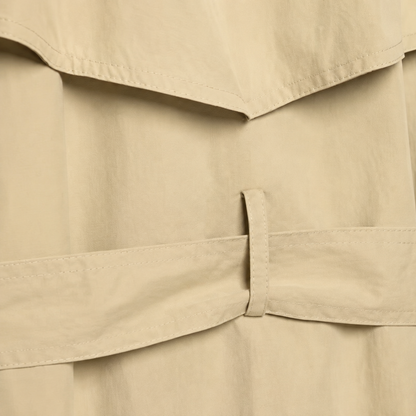 Beige Belted Trench Jacket