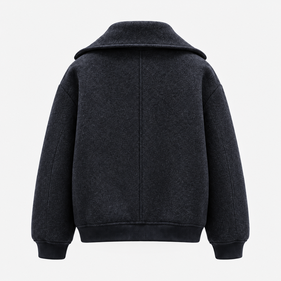 Atelier Wool Zip Jacket — Navy