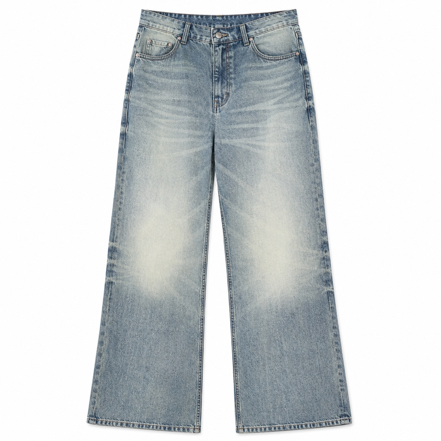 Light Blue Washed Bootcut Jeans